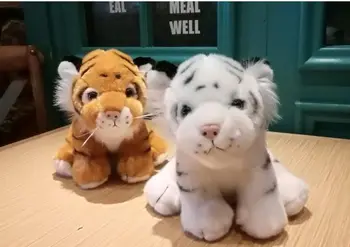 um pedaço pequeno bonito tigre de pelúcia brinquedo de alta qualidade sentado tigre boneca de presente de cerca de 15 cm 2766