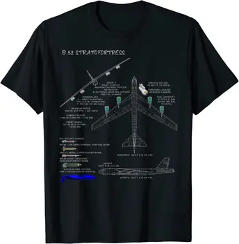 B-52 Stratofortress De Bombardeiros Estratégicos Especificações De Projeto T-Shirt. 100% Algodão Manga Curta-O-Pescoço Casual T-shirts Novo Tamanho S-3XL