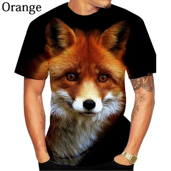 2022 Casual T-Shirt mais nova Moda Impressos em 3D Animal Bonito Fox T-Shirt Respirável T-shirt