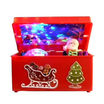 Enfeites de Árvore de natal Montessori Festa de Presentes Criativos para Crianças 2022 Nova Natal Engraçado Caixa de Música Santa Claus Elétrico