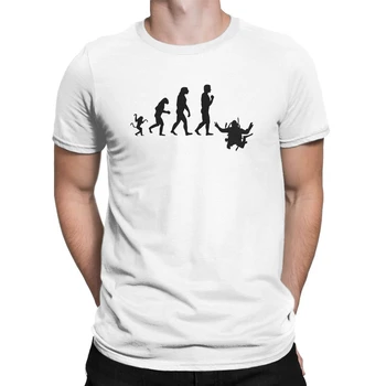 Mergulho Evolução dos Homens T Shirts Novidade Camisetas de Manga Curta, Gola T-Shirt de Algodão Adulto Topos de