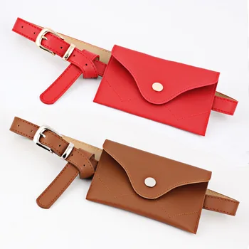 Clássico da moda popular das mulheres de Couro Cintura Bag duplo Mini celular saco grande saco da cintura correia correia do PLUTÔNIO