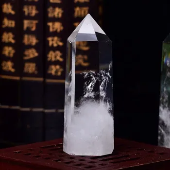 Natural Esculpida Quartzo incolor Única Cura Terminou Crystal Points Torre de 170 g-250g