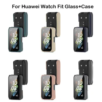 Vidro+Case para Huawei de Banda de 6 / 7 / Watch Ajuste Mini Impermeável PC Para Banda de Honra 6 7 Tampa do Relógio Ajuste Mini Capa+Protetor de Tela