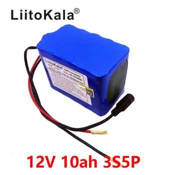 LiitoKala de Protecção Grande capacidade de 12V 10Ah 18650 bateria de lítio Recarregável de 12v da bateria 10000 capacidade mAh+Carregador 12V 1A