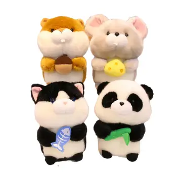 18cm Hamster Panda Mouse Gato de Pelúcia Bonecas de Brinquedo de Pelúcia de Animais Brinquedo de Pelúcia Para Crianças, Presentes de Aniversário, Decoração