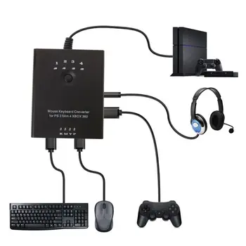 Mouse Teclado Conversor Adaptador para PS3 / PS4 / XBox 360 sem Atraso Compatível com todos os jogos