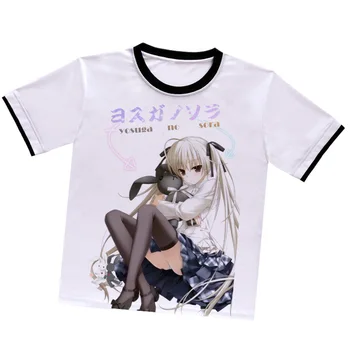 Yosuga não Sora O T-shirt com Decote anime manga curta T-shirt de verão cosplay