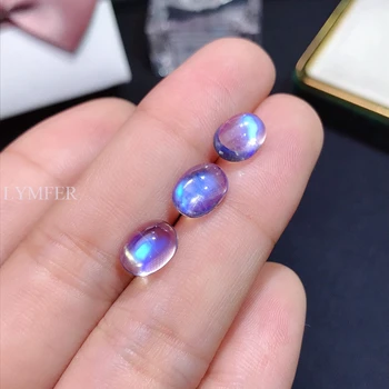 3 quilates 7x9MM Natural Blue Moonstone gem de fluorescência é bonito e barato