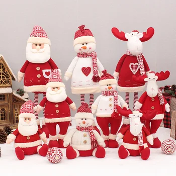 Decoração De Natal Telescópica Boneca De Natal Velho Boneco De Neve Veado Fontes Da Decoração Decoração De Boneca Ornamentos