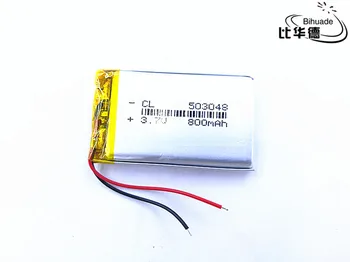 5pcs/monte Litro de energia bateria de 3,7 V 800mAh 503048 PLIB de polímero de lítio ion / Li-íon para dvr GPS mp3 mp4