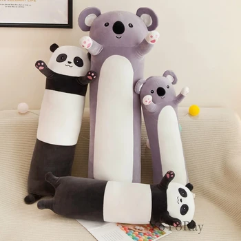 1pc 70-130 cm Gigante de Pelúcia Panda Toy Cylidrical Animal Reforçar Travesseiro Coala de Pelúcia Macia Pelúcia, Bonecas para Crianças Dormindo Amigo