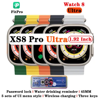 Iwo Série 8 Ultra XS8 Pro Ultra Smart Watch Homens Mulheres 45mm 1.93 Polegadas de Tela de Chamada Bluetooth sem Fio de Carregamento de Esportes Smart Watch