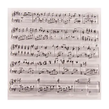 Notas musicais Claro Carimbos de Silicone Transparente Carimbo para DIY Papel de Scrapbooking Cartão de Ferramentas de Artesanato