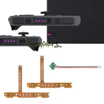 eXtremeRate cor-de-Rosa SL SR Botões Indicam o Poder Firefly LED Tuning Kit para o Parâmetro NS Joycons & Doca – Joycons & Doca NÃO Incluído