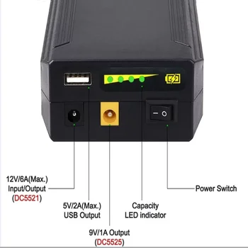 GTK alta qualidade 12V 8300mAh saída DC de bateria de lítio li-ion battery pack para o bar LEVOU luz e câmera de CCTV+ 2A carregador