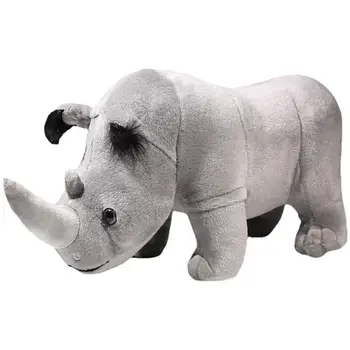 13.8 em Simulação de Pelúcia Rhino Brinquedo Mole Realistas de Animais Empalhados Realista Rinoceronte Brinquedos de Pelúcia de Presente Para Crianças, Decoração de quartos