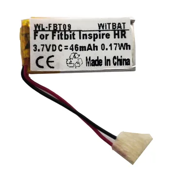 3,7 V 46mAh Bateria para o Fitbit Inspirar RH bracelete de Esportes da bateria do Li-Polímero bateria interna Recarregável e Substituível
